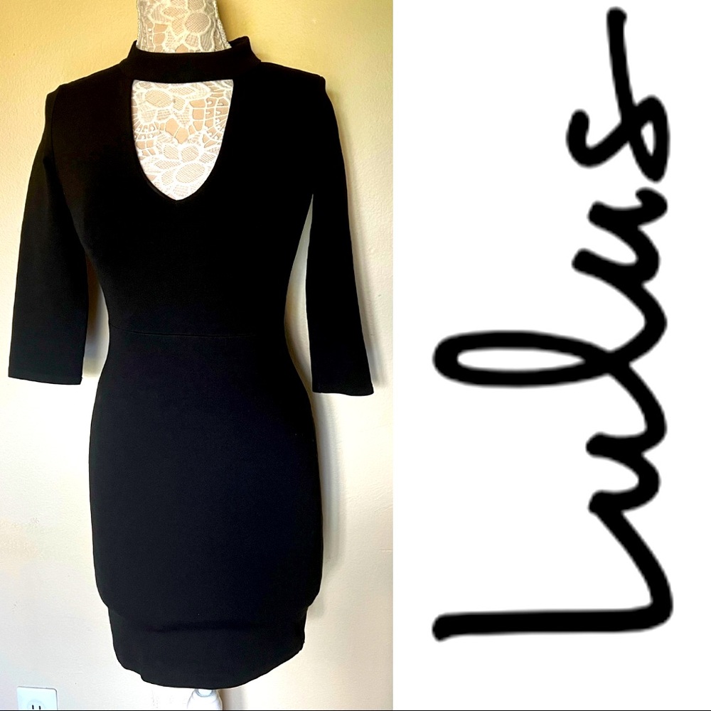 Lulu’s Black Bodycon Cocktail  Dress